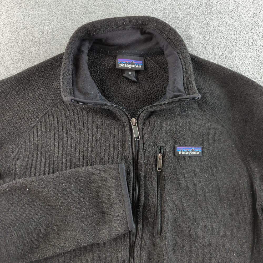 Patagonia Better Sweater Fleece Jacket Mens Medium Black Full Zip Coat 25527